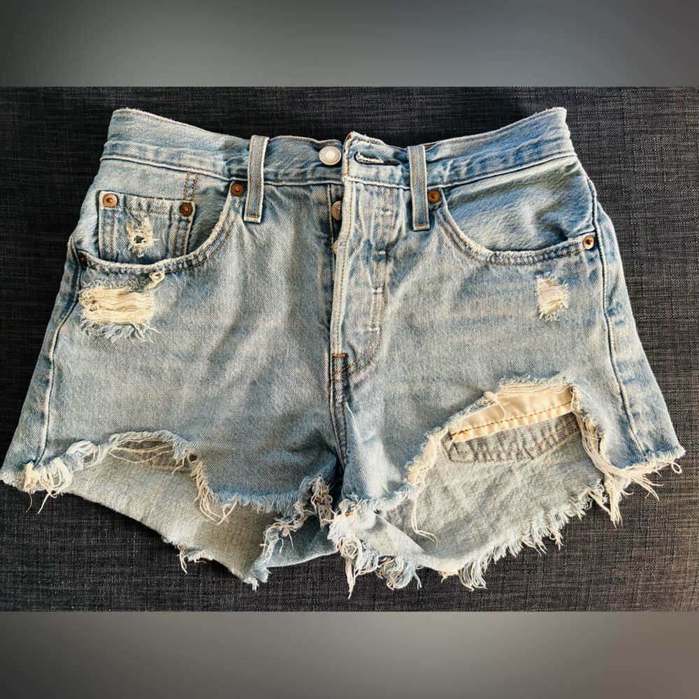 501 Levi's Blue Vintage-Inspired Jean Shorts